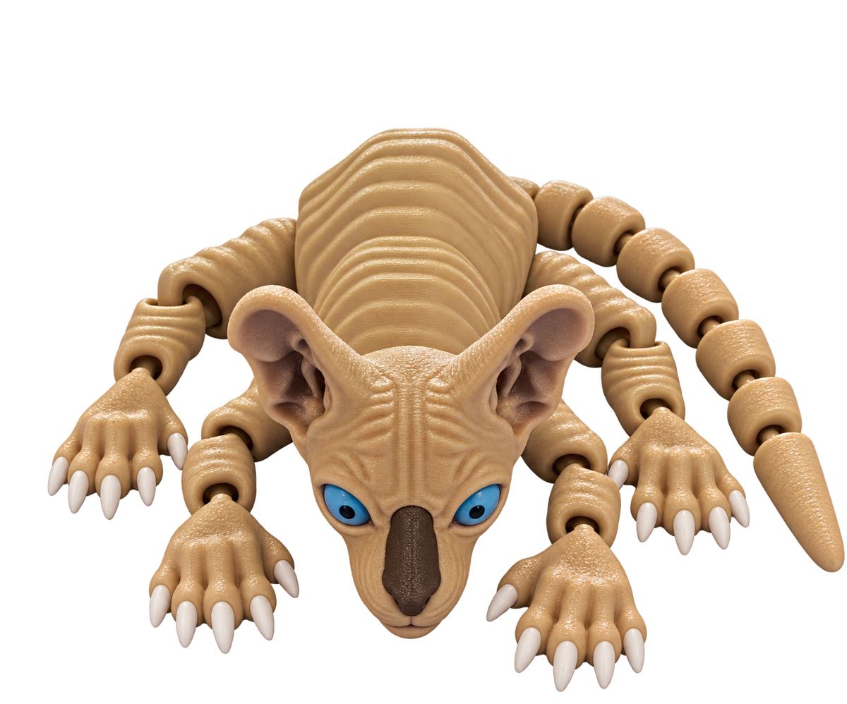 Articulated Fidget Toy – Flexi Cat Collectible - Limited Edition Sir Dobby